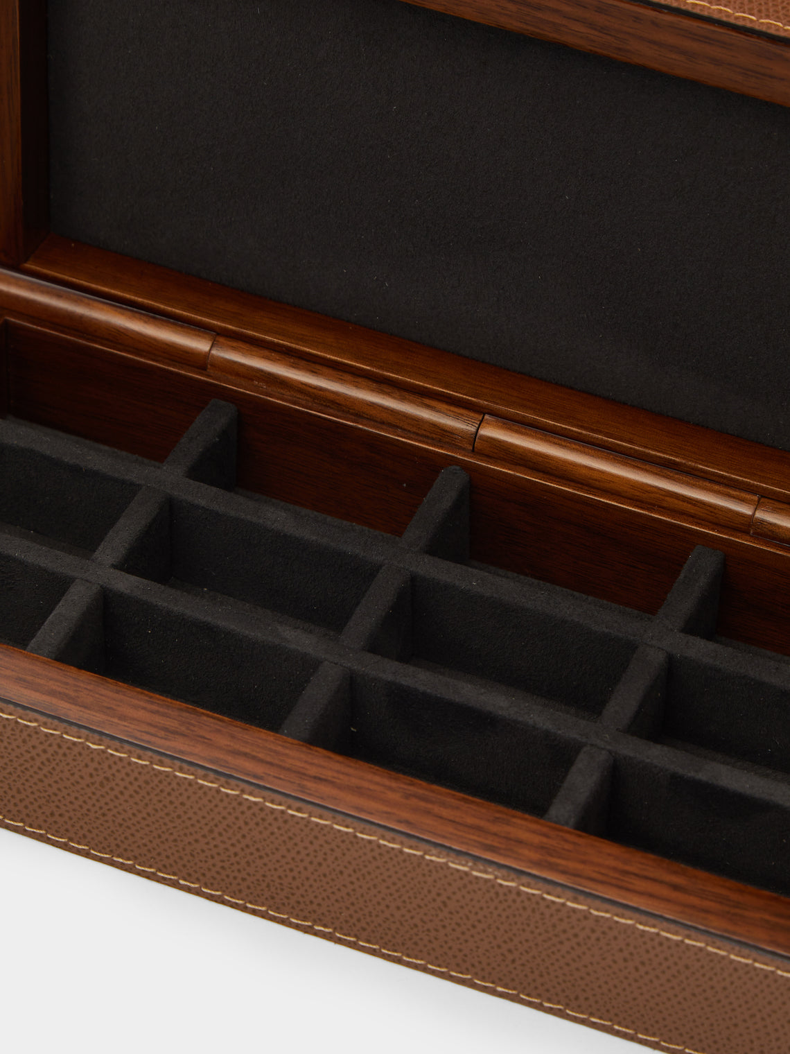 Giobagnara - Jeff Leather Cufflinks Box - Brown - ABASK