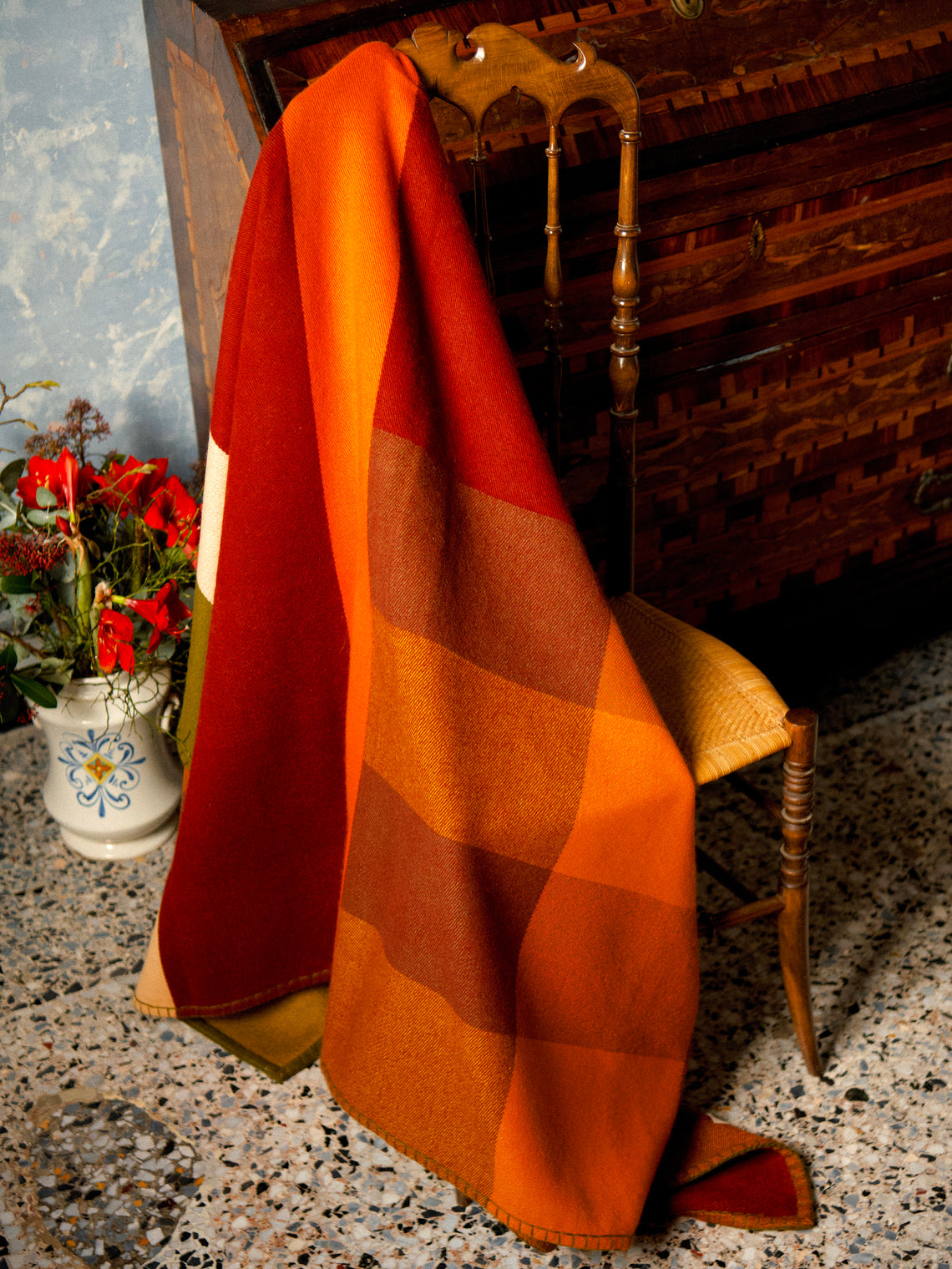 Studio Shamshiri x ABASK - Handwoven Cashmere Bold-Stripe Throw (79in/2m x 59in/1.5m) - Multiple - ABASK