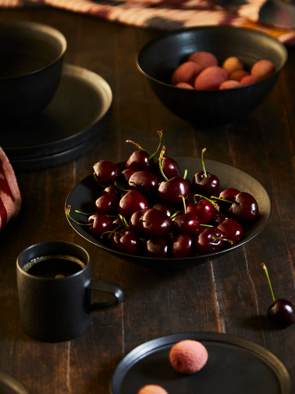 Lee Song-am - Black Clay Serving Bowls (Set of 2) -  - ABASK