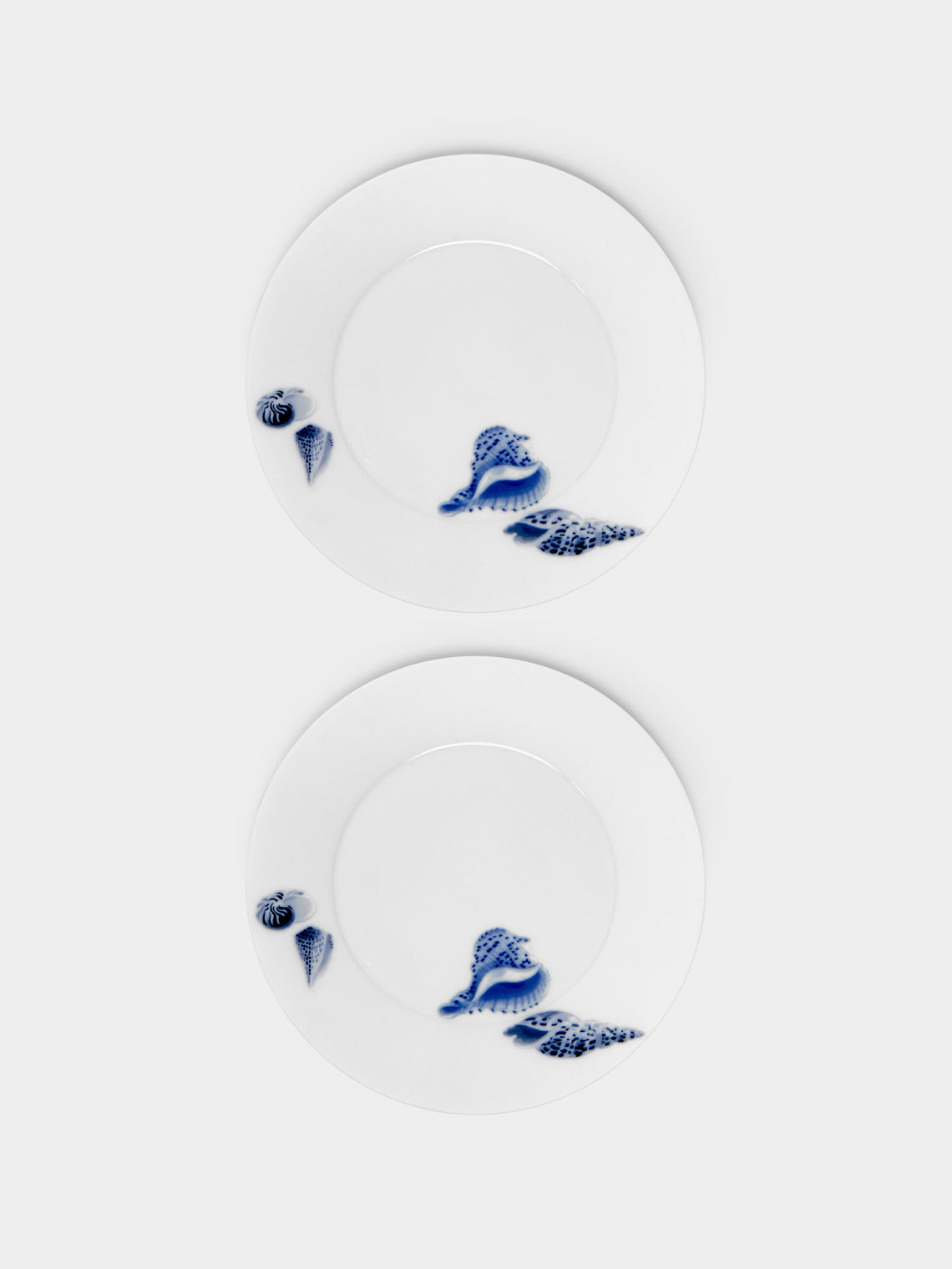 Hering Berlin - Ocean Porcelain Salad Plates – 9in/23cm (Set of 2) - White - ABASK