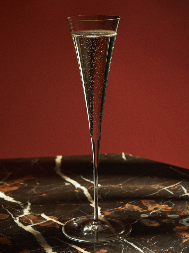 Lobmeyr - Ambassador Hand-Blown Crystal Champagne Flute (Set of 2) - Clear - ABASK