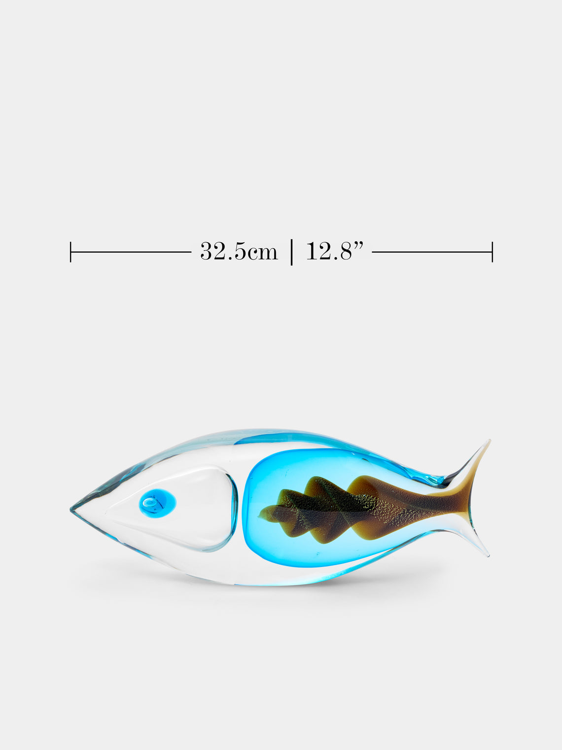 Antique and Vintage - 1980s Fratelli Toso Glass Fish Sculpture - Blue - ABASK