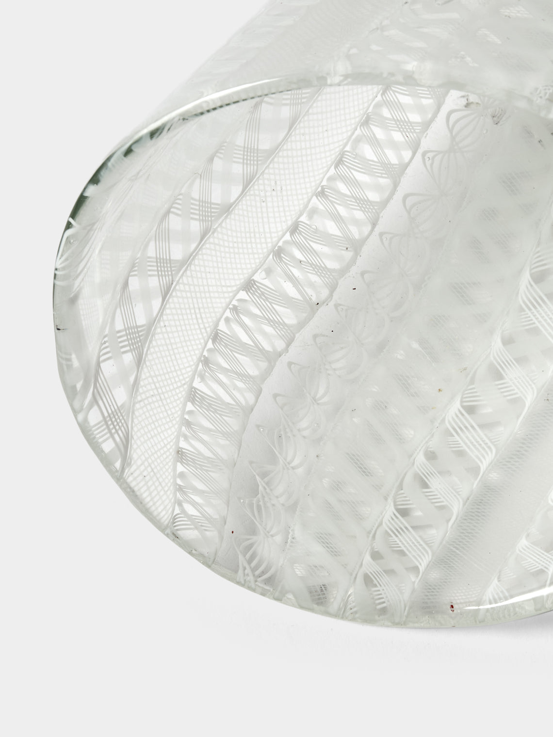 Antique and Vintage - Mid-Century Vetreria Aureliano Toso Murano Glass Vase (10in/26cm) - White - ABASK