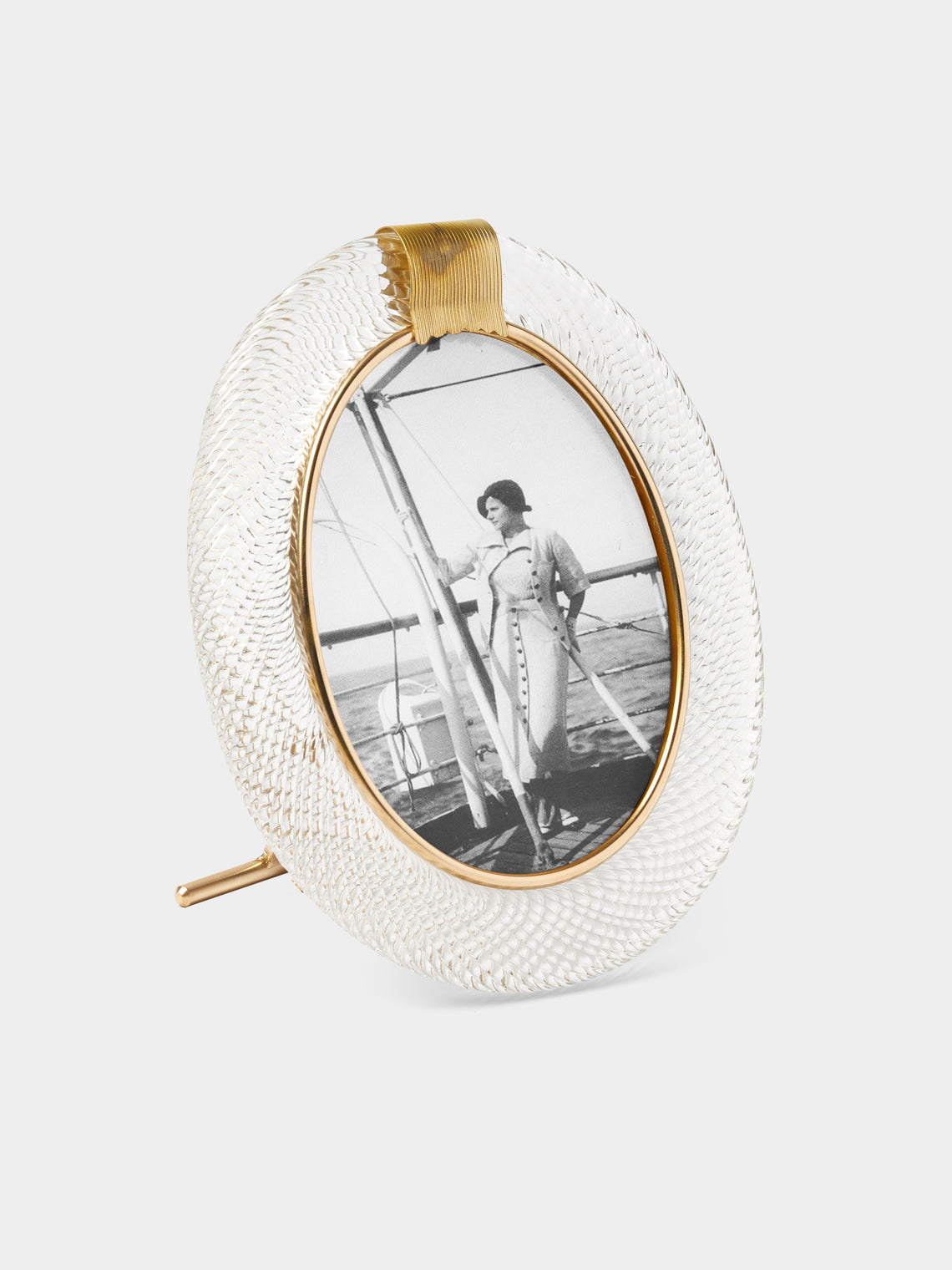 Antique and Vintage - 1960s Murano Glass Photo Frame - Clear - ABASK - 