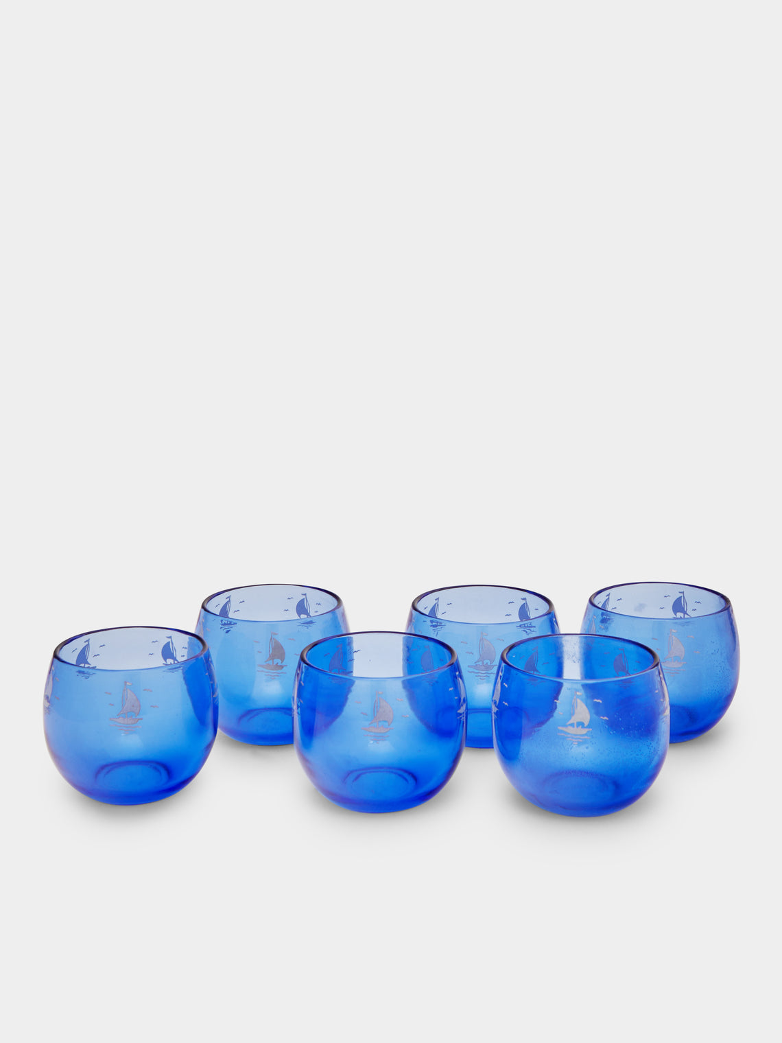 Antique and Vintage - 1930s Sportsman Series Sailboat Cocktail Set - Blue - ABASK