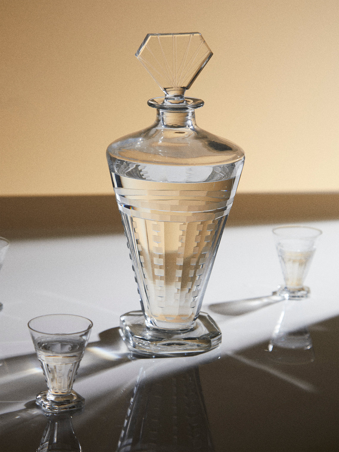 Antique and Vintage - 1920s Saint Louis Crystal Decanter - Clear - ABASK
