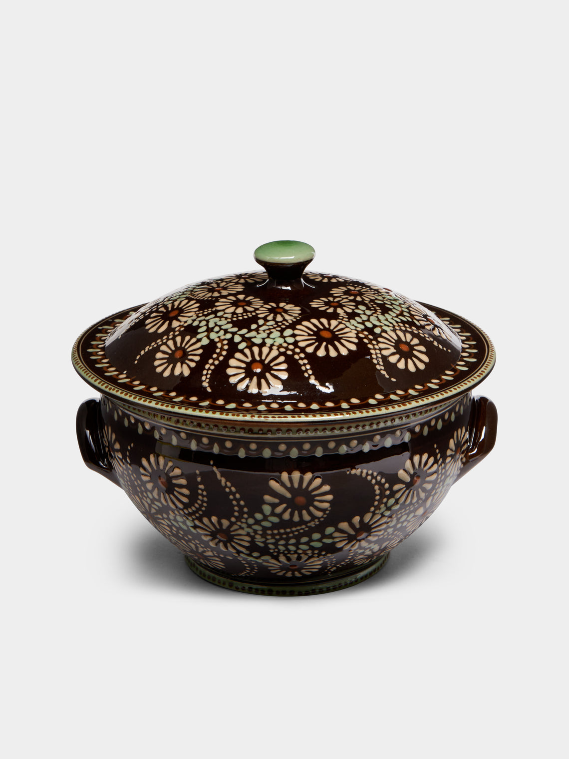 Poterie d’Évires - Flowers Hand-Painted Ceramic Lidded Tureen -  - ABASK - 