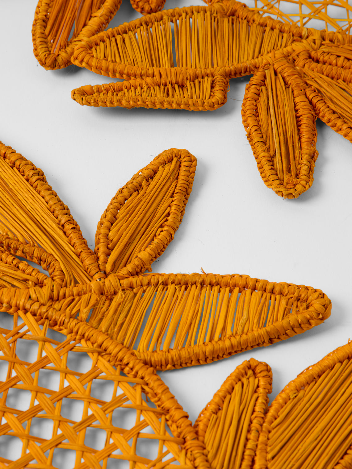 Artesanías del Atlántico - | Set of 4 | Paradise Handwoven Palm Placemats - Yellow - ABASK