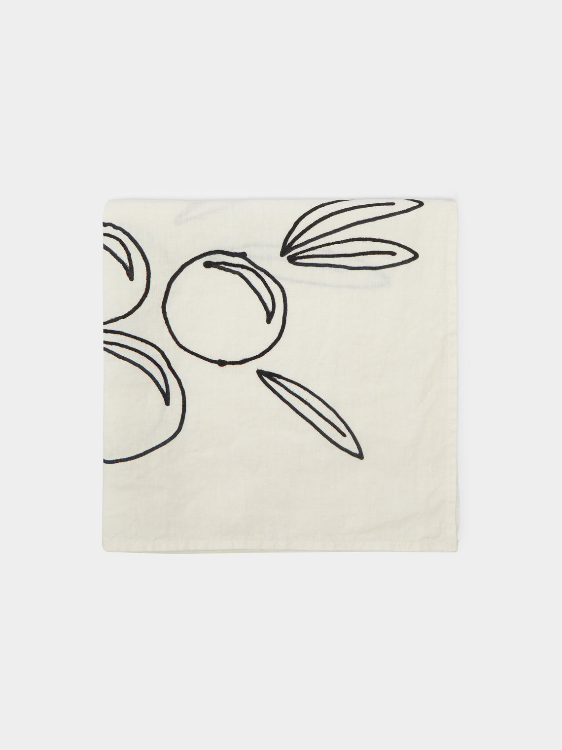 Stamperia Bertozzi - Oranges Hand-Painted Linen Napkins (Set of 4) -  - ABASK