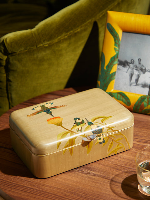 Silvia Furmanovich - Hummingbird Marquetry Wood Jewellery Box -  - ABASK