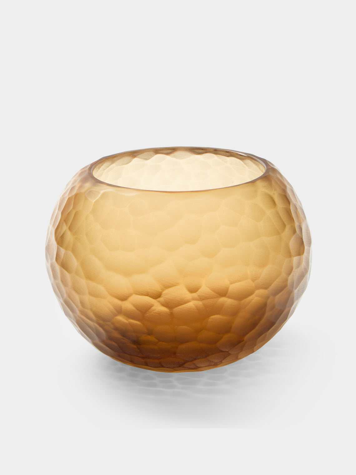 Micheluzzi Glass - Bocia Miele Diamante Hand-Blown Murano Glass Vase (6in/15cm) - Yellow - ABASK - 