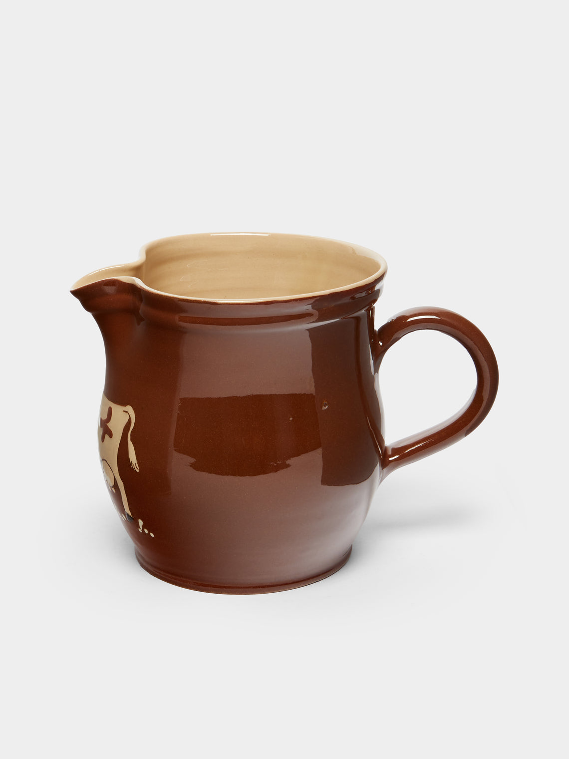 Poterie d’Évires - Cows Hand-Painted Ceramic Rounded Jug -  - ABASK