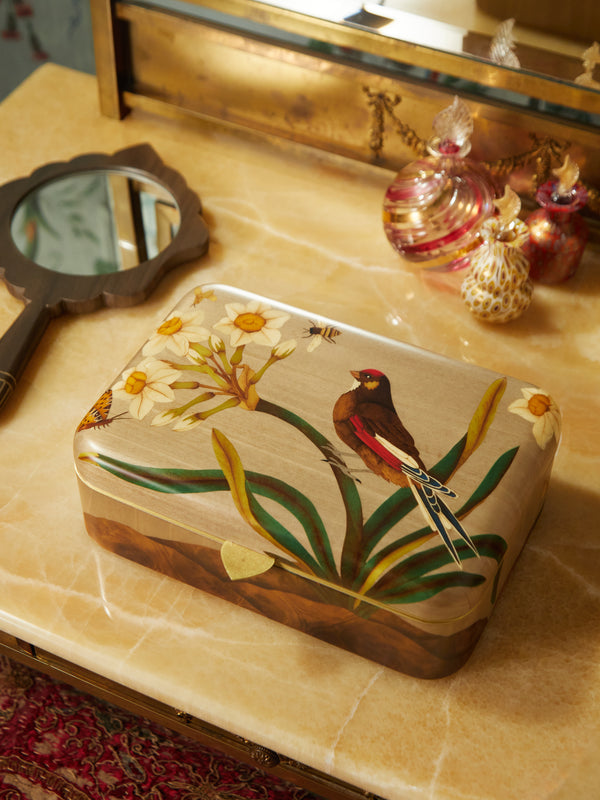 Silvia Furmanovich - Bird Marquetry Wood Jewellery Box -  - ABASK