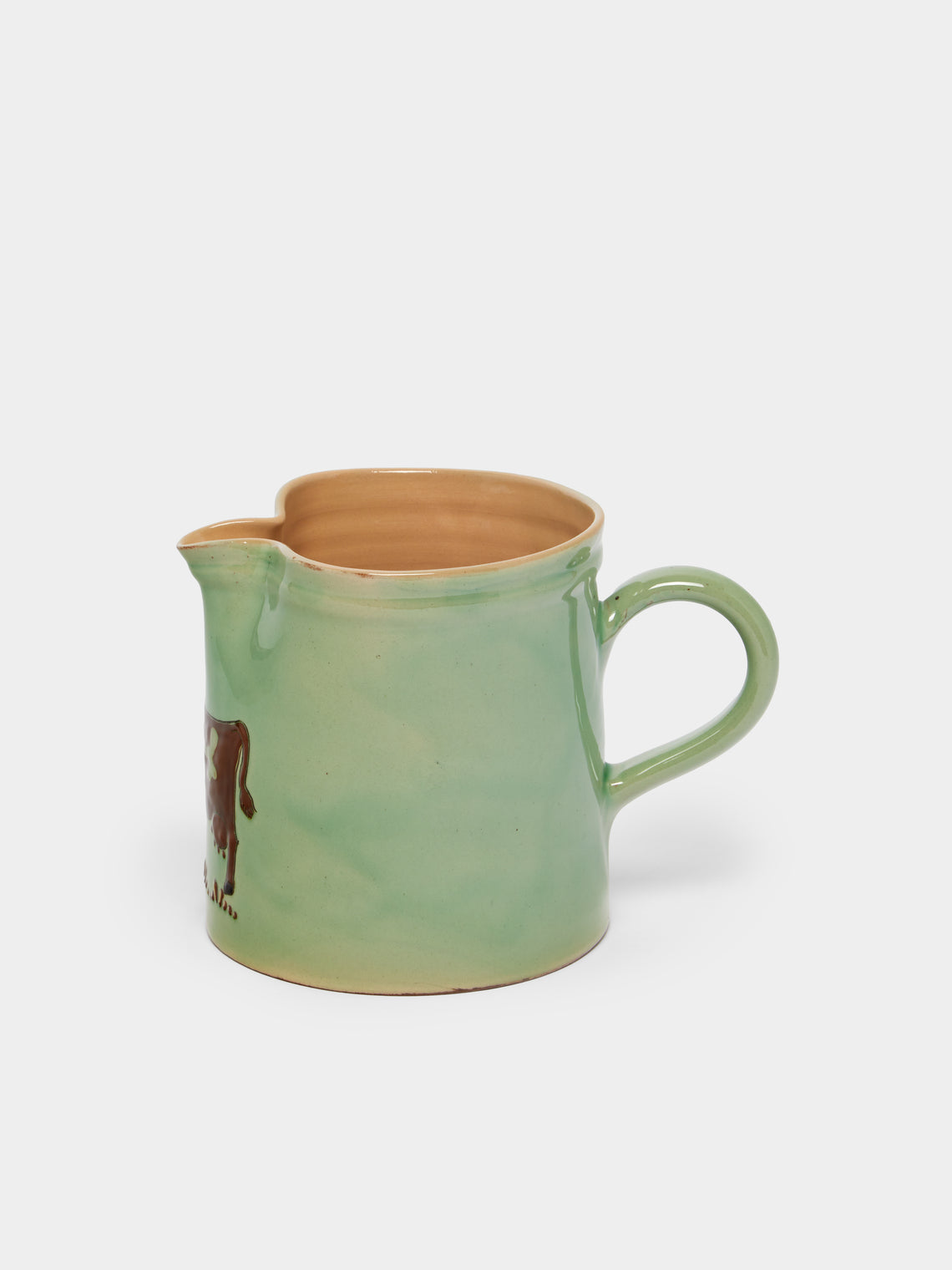 Poterie d’Évires - Cows Hand-Painted Ceramic Straight-Edge Jug -  - ABASK