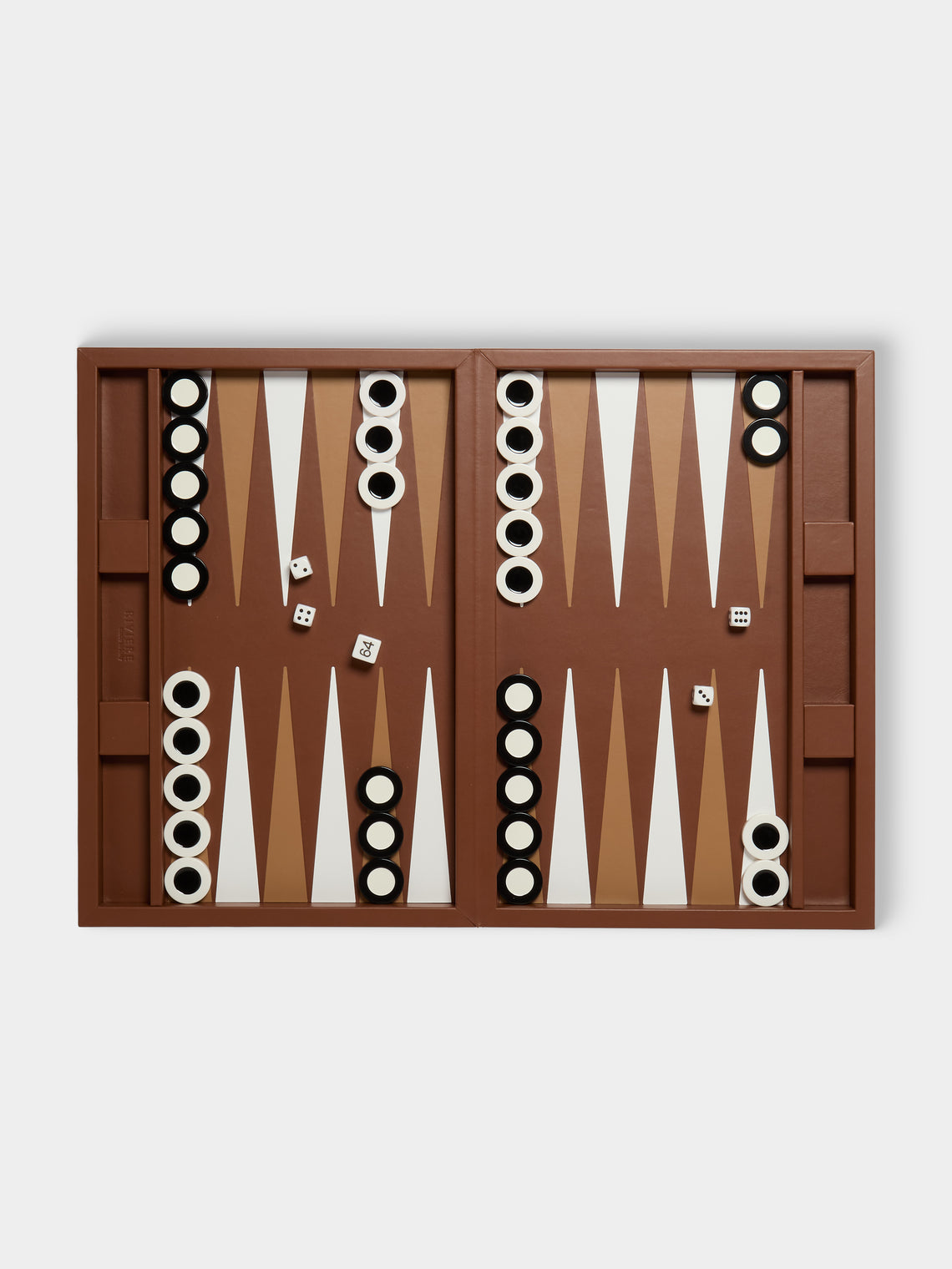 Riviere - Eva Handwoven Leather Backgammon Set - Brown - ABASK