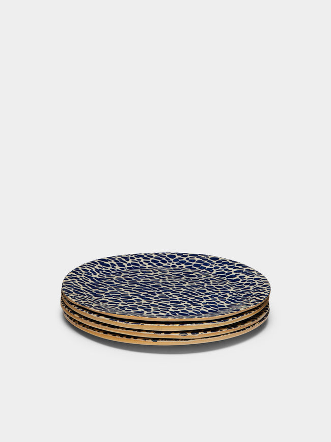 Terrafirma Ceramics - Hand-Printed Ceramic Side Plates (Set of 4) -  - ABASK