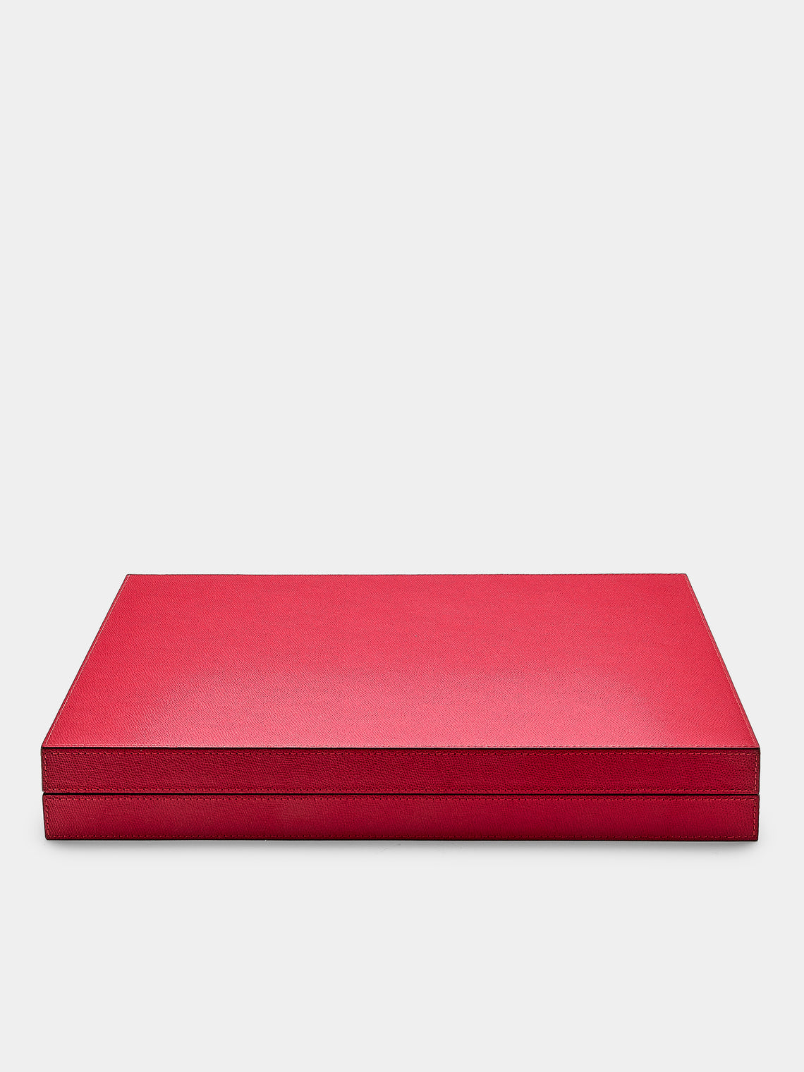 Giobagnara - Leather Backgammon Set - Red - ABASK