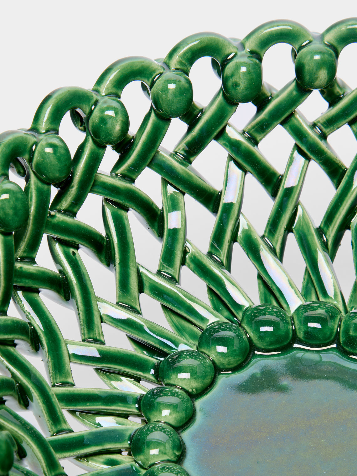 Maison Pichon Uzès - Hand-Glazed Ceramic Braided Raised Bowl -  - ABASK