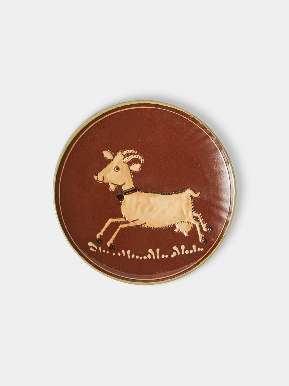 Poterie d’Évires - Animals Hand-Painted Ceramic Plates – 5.5in/14cm (Set of 4) - Multiple - ABASK