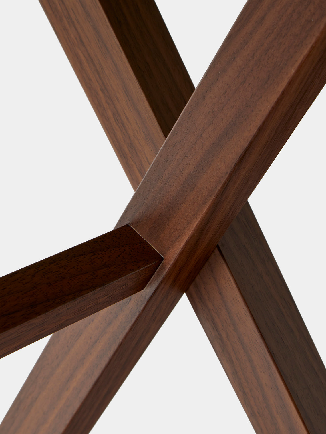 Pinetti - Dedalo Leather and Walnut Tray Table - Dark Brown - ABASK