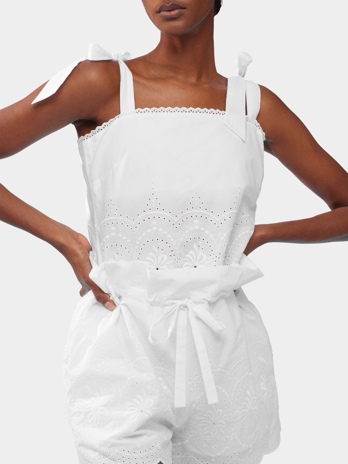 Women's Marissa Embroidered Cotton Shorts | Size: S