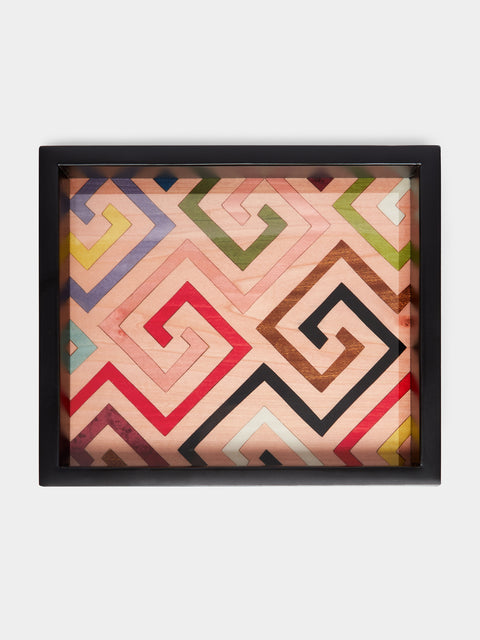 Biagio Barile - Labyrinth Wood Inlay Tray -  - ABASK - 