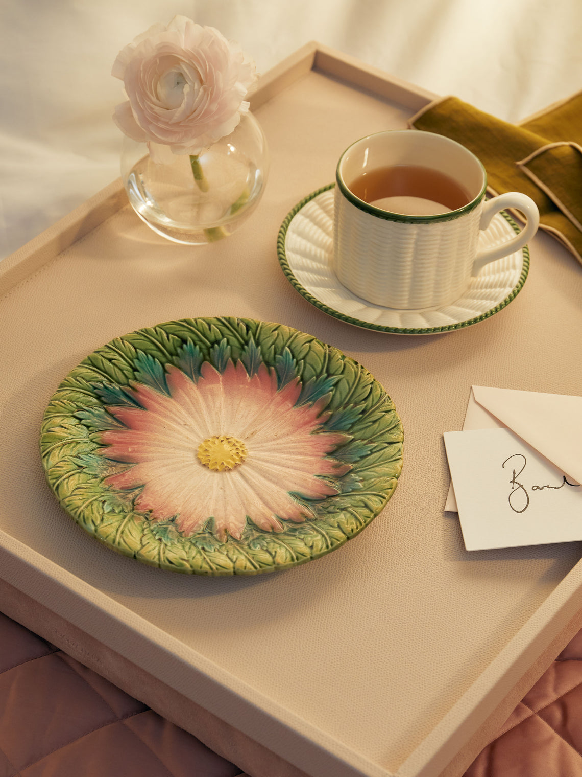 Antique and Vintage - 1950s Flower Ceramic Side Plates (Set of 10) -  - ABASK