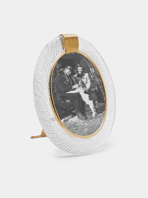 Antique and Vintage - 1960s Murano Glass Photo Frame - Clear - ABASK - 
