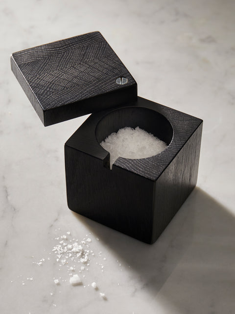 The Wooden Palate - Ebonised Oak Salt Cellar -  - ABASK