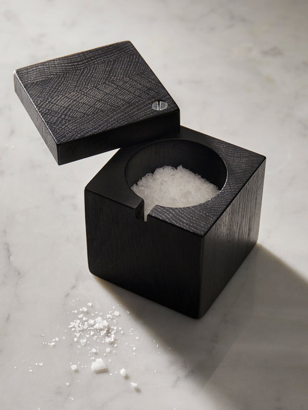 The Wooden Palate - Ebonised Oak Salt Cellar -  - ABASK