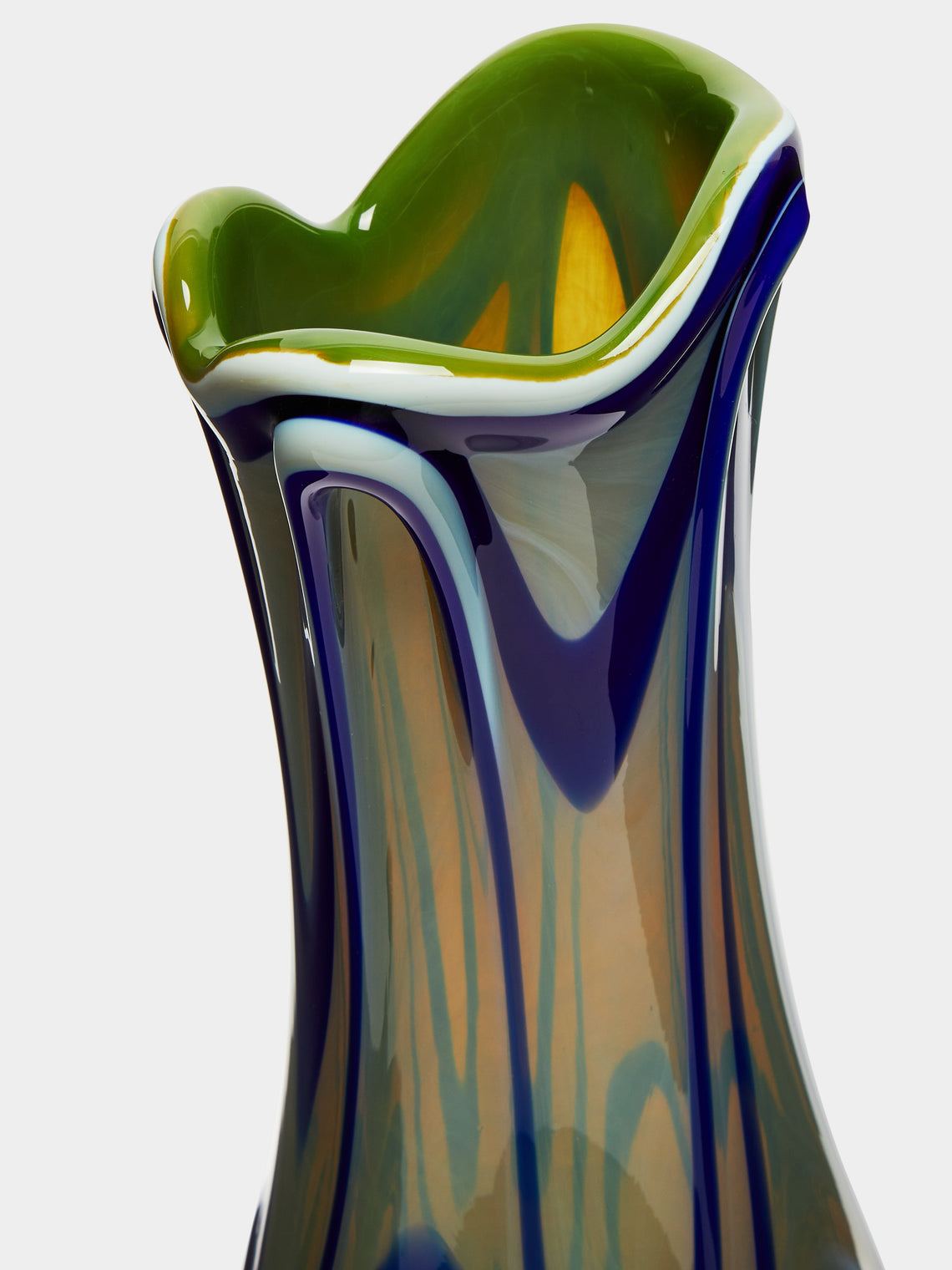 Antique and Vintage - Mid-Century Marbled Glass Vase -  - ABASK