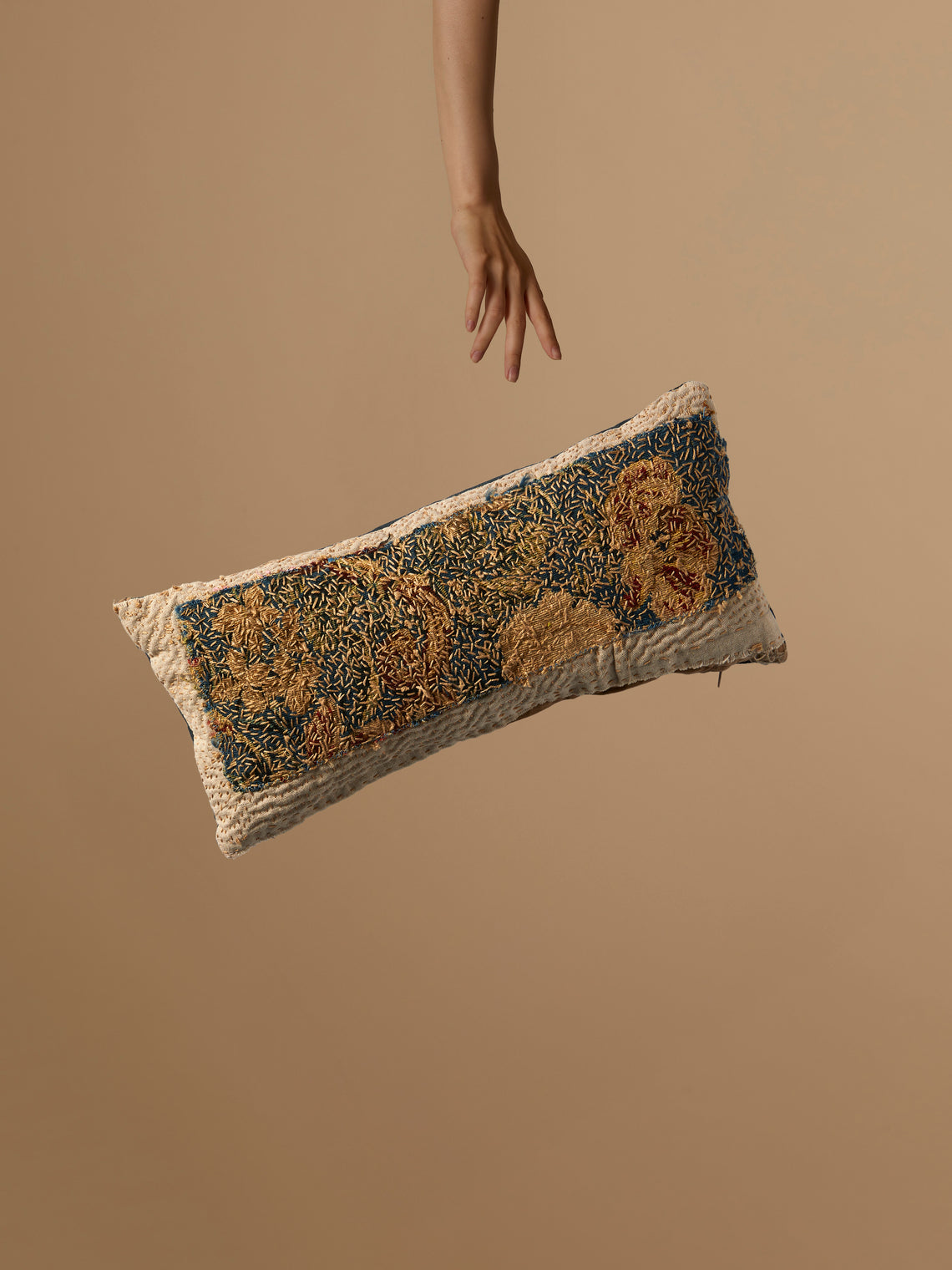 By Walid - 18th-Century Hand-Stitched Needlepoint Wool and Linen Cushion - Multiple - ABASK
