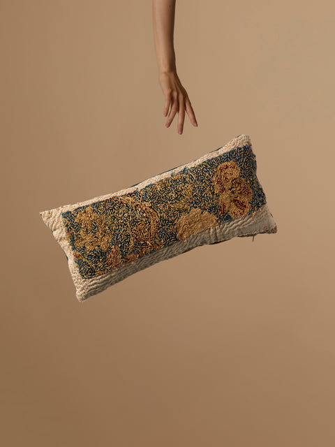 By Walid - 18th-Century Hand-Stitched Needlepoint Wool and Linen Cushion - Multiple - ABASK