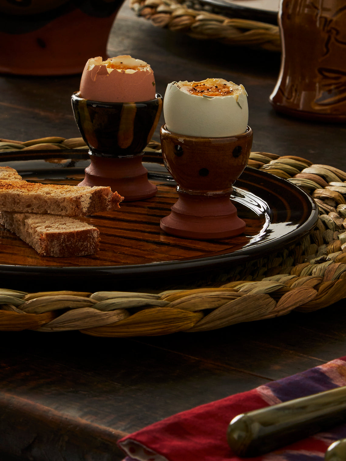 Mike Parry - Slipware Egg Cups (Set of 4) -  - ABASK