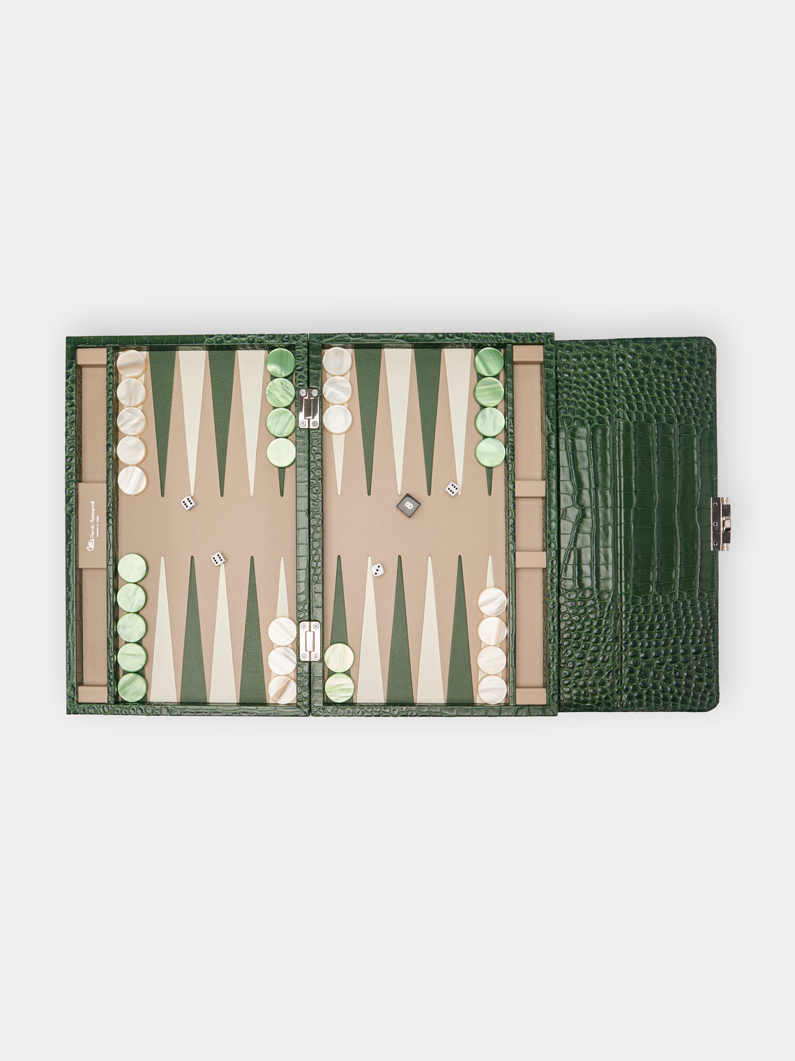 Renzo Romagnoli - Leather Travel Backgammon Set -  - ABASK - 