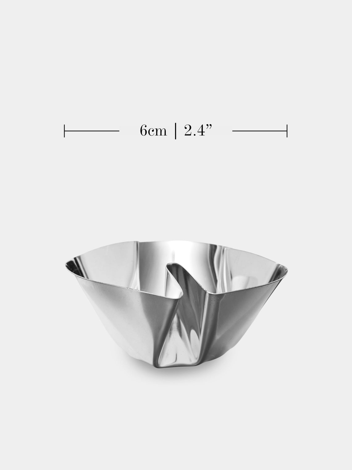 San Lorenzo - 1993 Afra and Tobia Scarpa Cartoccio Pure Silver Bowl (2.5in/6cm) - Silver - ABASK