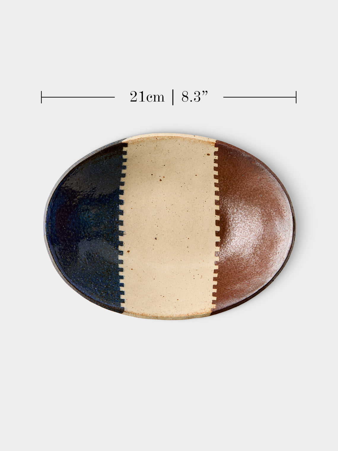 Makidani-gama - No. 1 Nerikomi Ceramic Medium Oval Bowls (Set of 5) - Multiple - ABASK