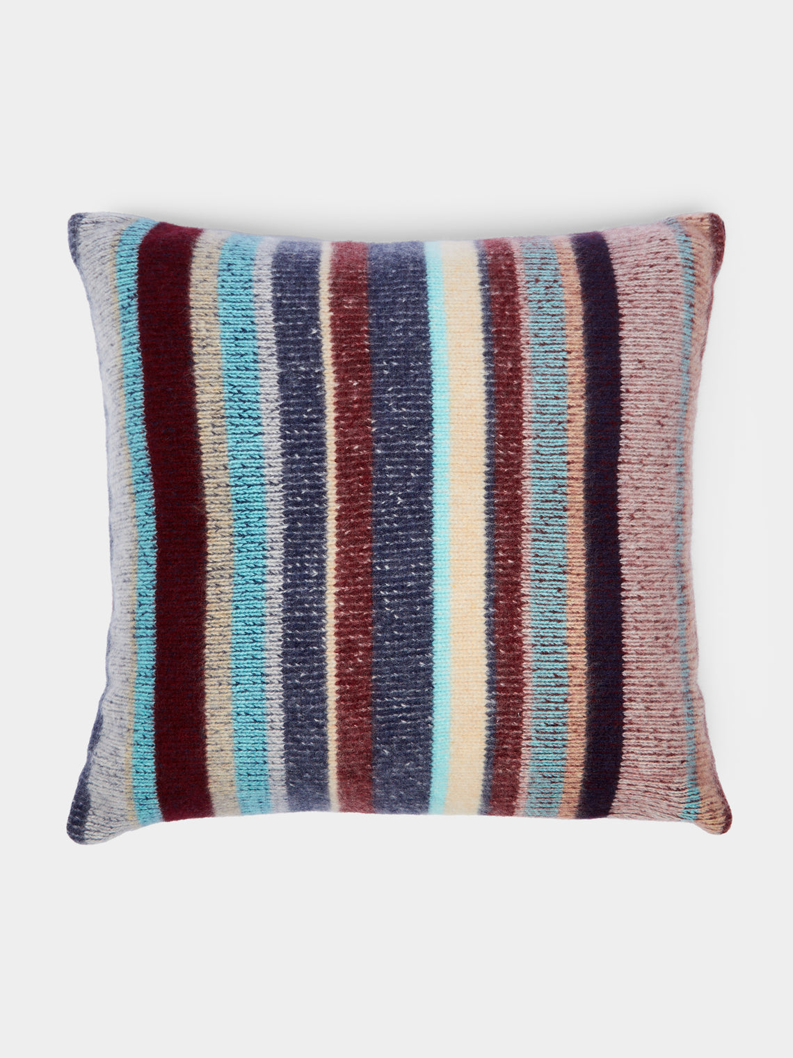 The Elder Statesman - Stripe Super Soft Cashmere Pillow -  - ABASK