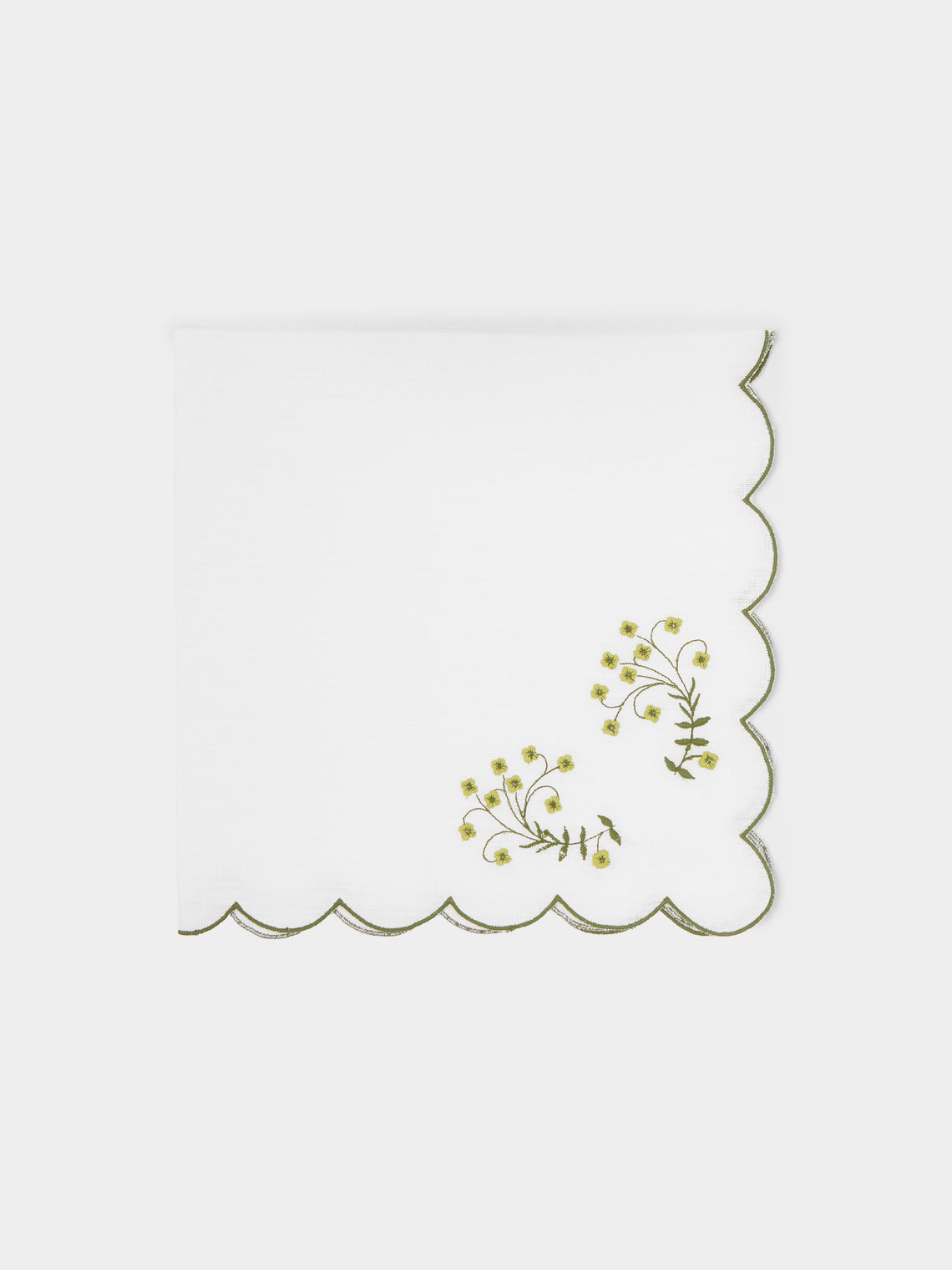 Los Encajeros - Spring Embroidered Linen Napkins (Set of 4) -  - ABASK - 