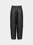 Dusan - Carrot Leather Trousers | Size: S - Navy - ABASK - 