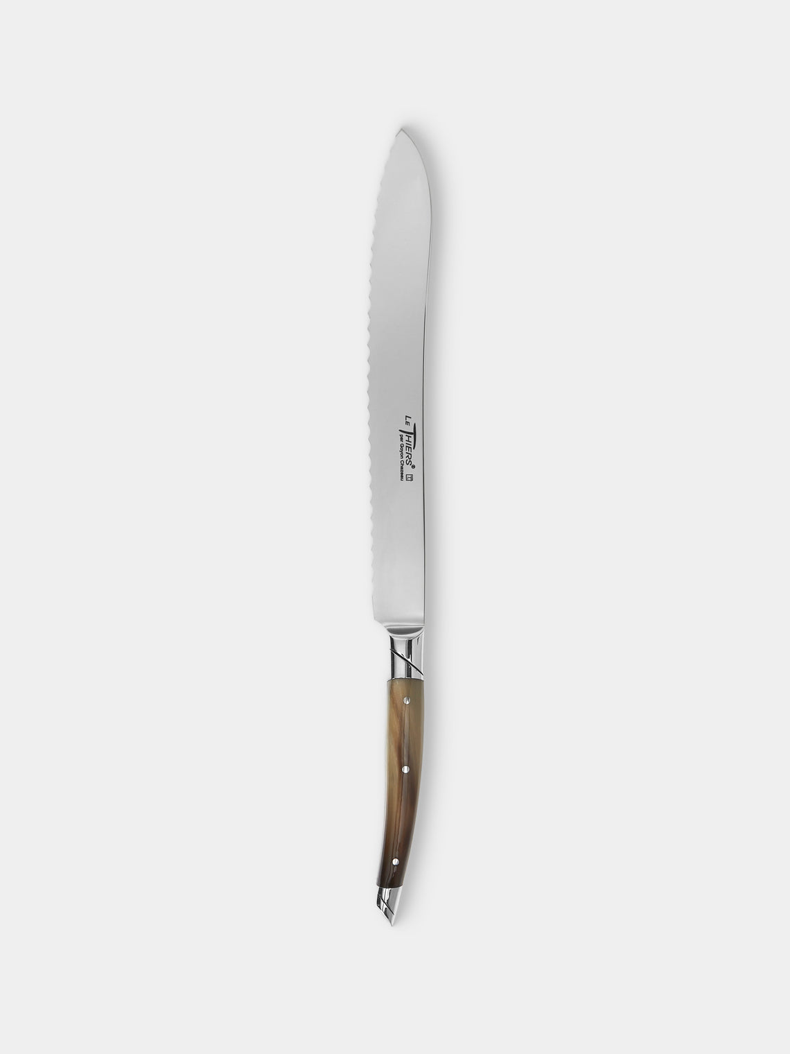 Goyon-Chazeau - Le Thiers Prestige Flammée Blonde Horn Bread Knife - Brown - ABASK - 