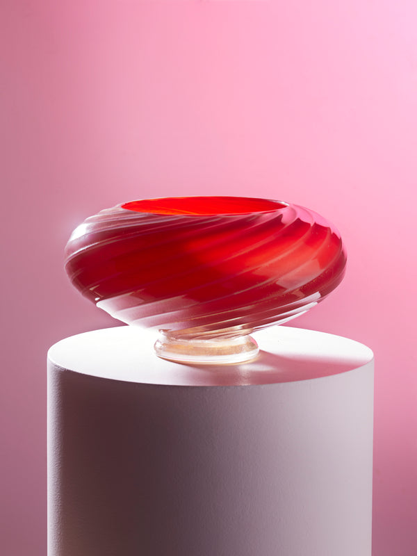 Antique and Vintage - 1950s Flavio Poli for Seguso Vetri d'Arte Murano Glass Bowl -  - ABASK