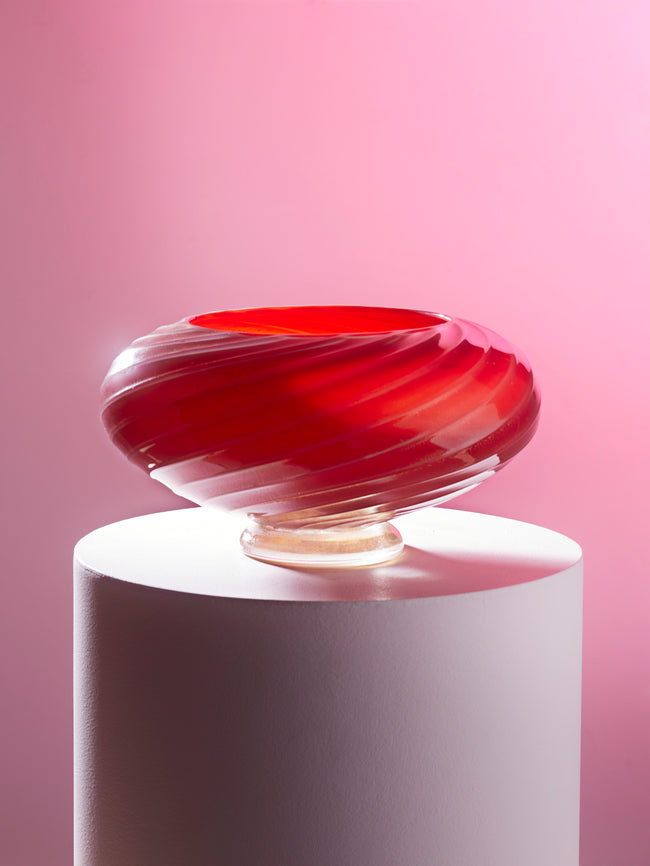 Antique and Vintage - 1950s Flavio Poli for Seguso Vetri d'Arte Murano Glass Bowl -  - ABASK