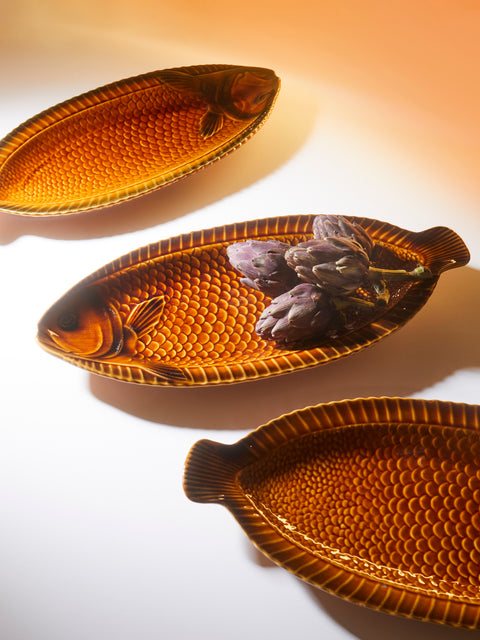 Antique and Vintage - 1950s Fish Ceramic Platter -  - ABASK