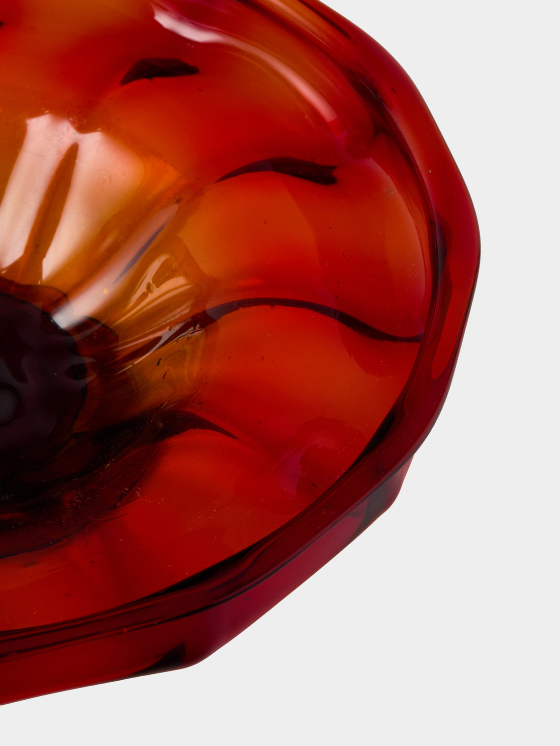 Antique and Vintage - 1920 Cappellini Glass Bowl - Orange - ABASK