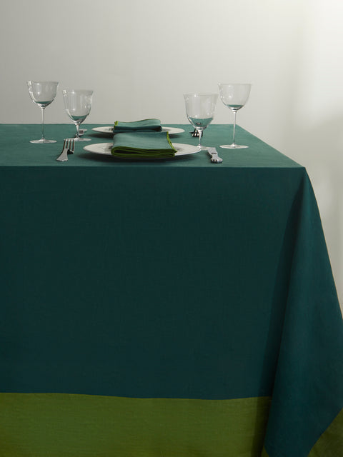 Borgo delle Tovaglie - Bauhaus Linen Square Tablecloth - Green - ABASK