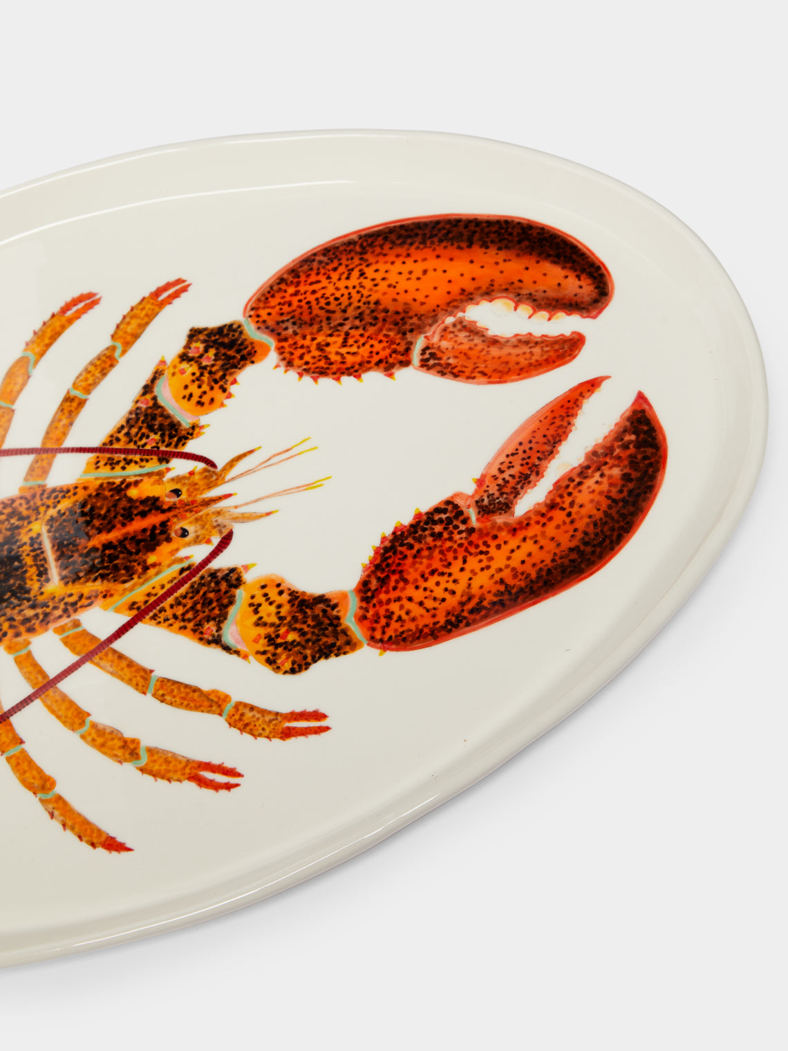 Casa Adams - Maine Lobster Hand-Painted Porcelain Large Serving Platter -  - ABASK