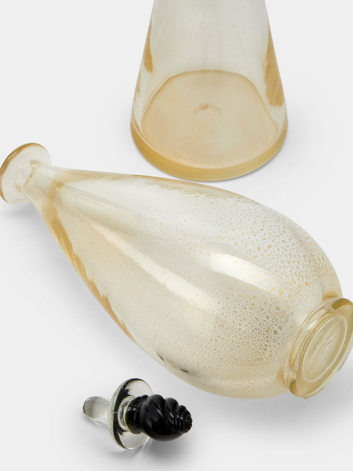 Antique and Vintage - 1960s Barovier & Toso Glass Bottles (Set of 2) - Yellow - ABASK