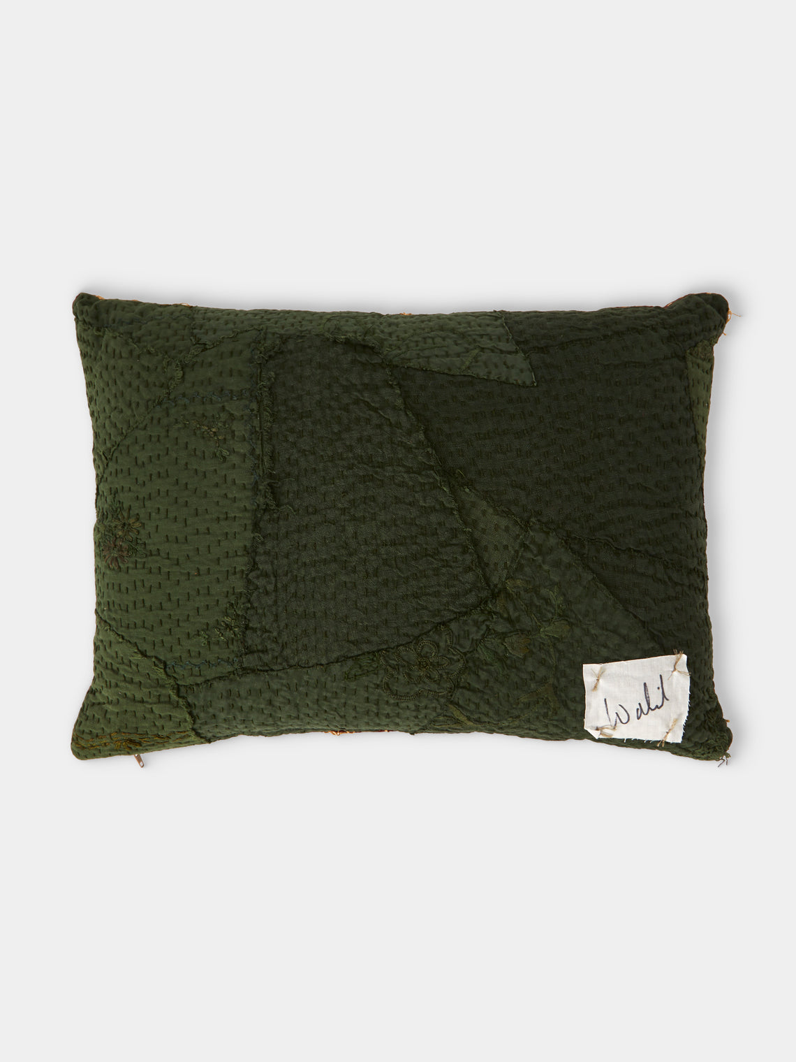 By Walid - 19th-Century Napolean III Aubusson Tapestry and Linen Cushion (18.5in/47cm) - Multiple - ABASK
