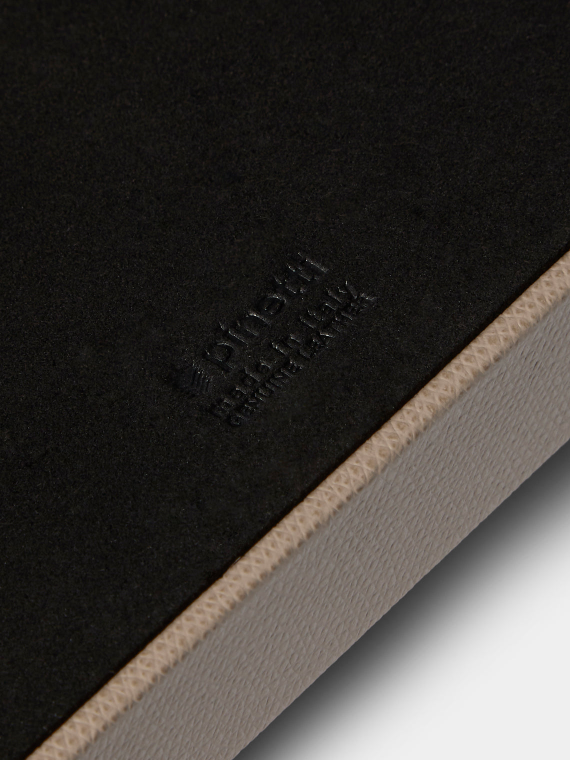 Pinetti - Saturno Leather Tray (22.5in/57.5cm) - Taupe - ABASK